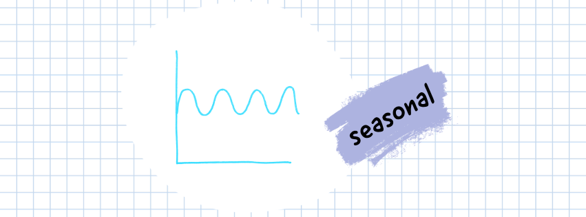 seasonal graph on graph paper background